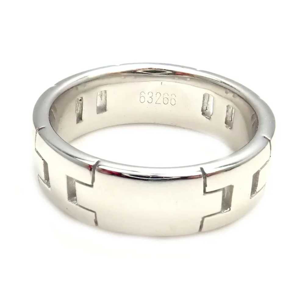 Authentic Hermes 18k White Gold Hercules "H" Band… - image 3
