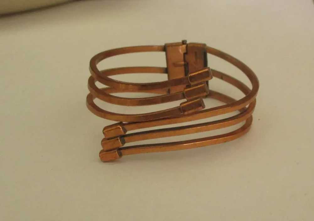Vintage Signed Renoir Copper Clamper Bracelet - image 2