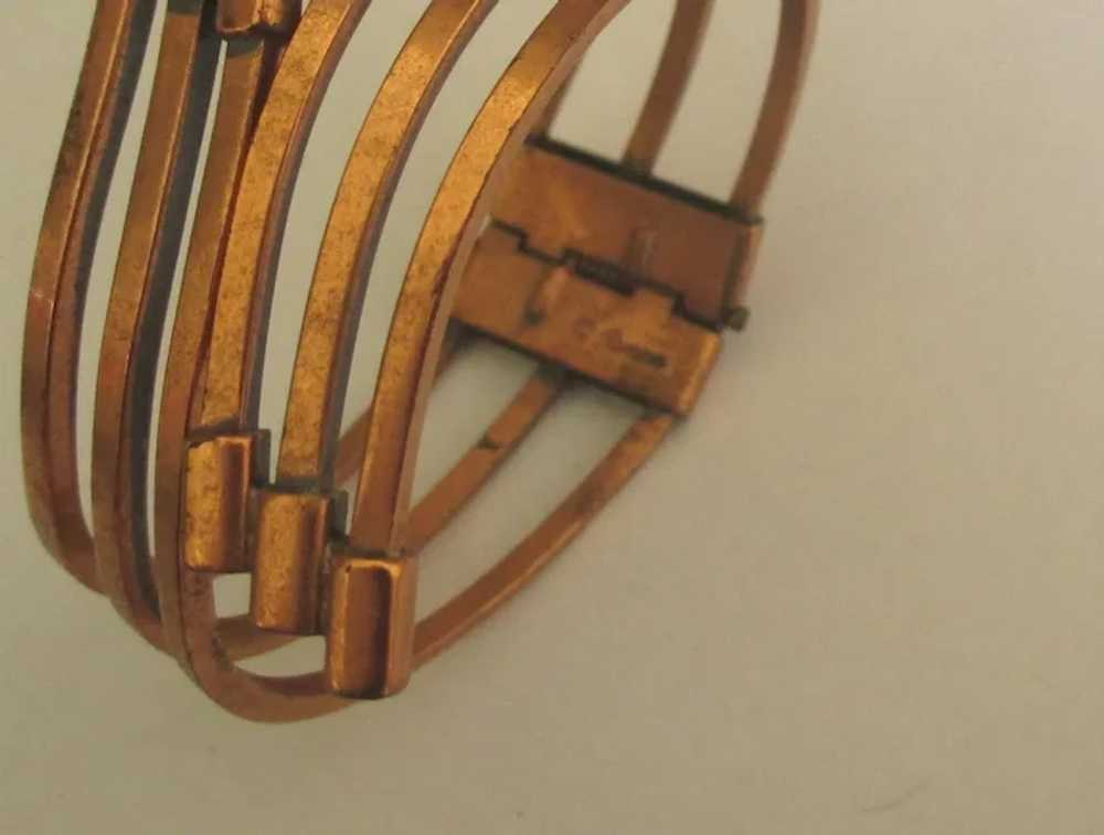 Vintage Signed Renoir Copper Clamper Bracelet - image 4