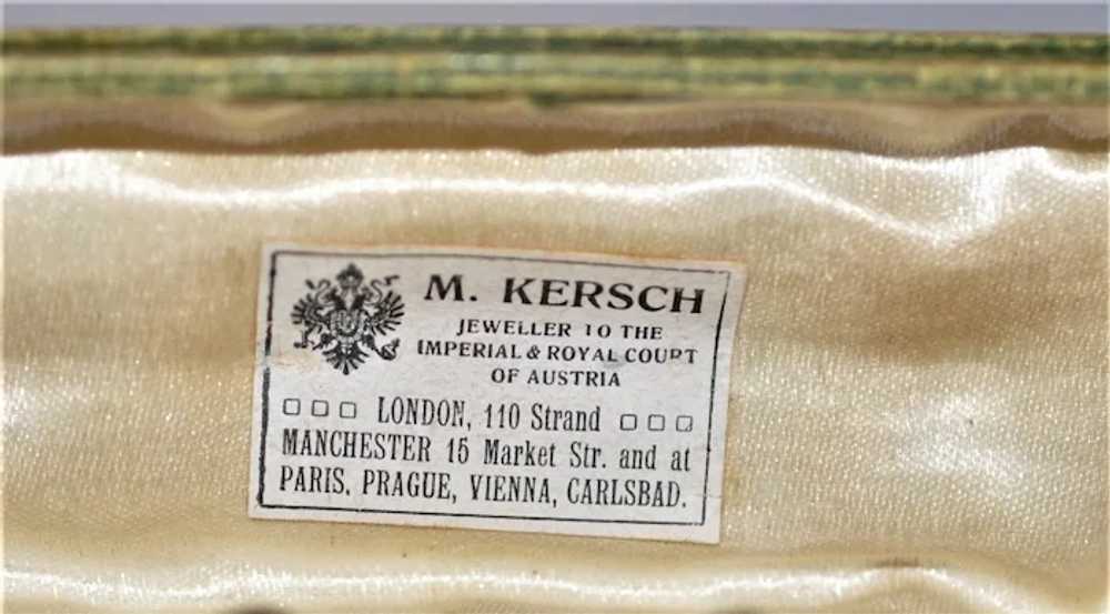 Antique Austrian Cufflinks by  M. Kersch 14k Garn… - image 6