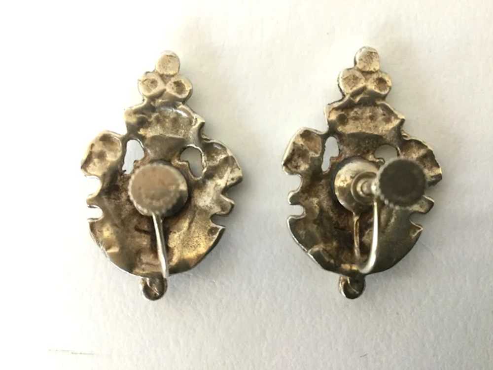 Sterling Italian Renaissance Revival Earrings - image 2