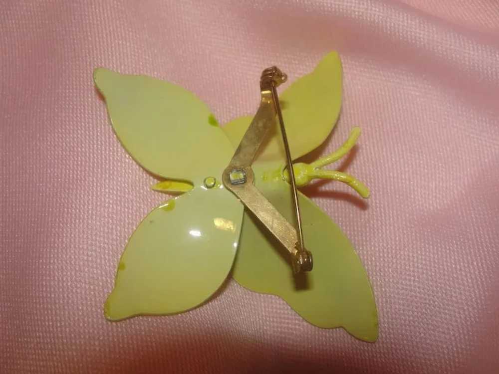 Fluttering Enamel Butterfly Pin - Free shipping - image 2