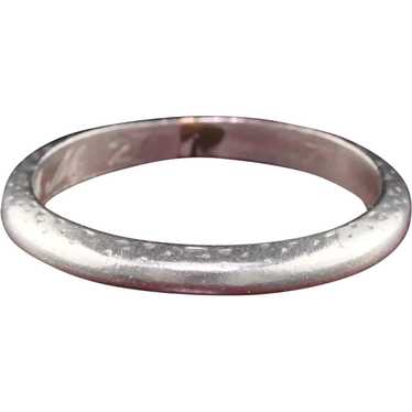 Antique Art Deco Platinum Engraved Wedding Band - 