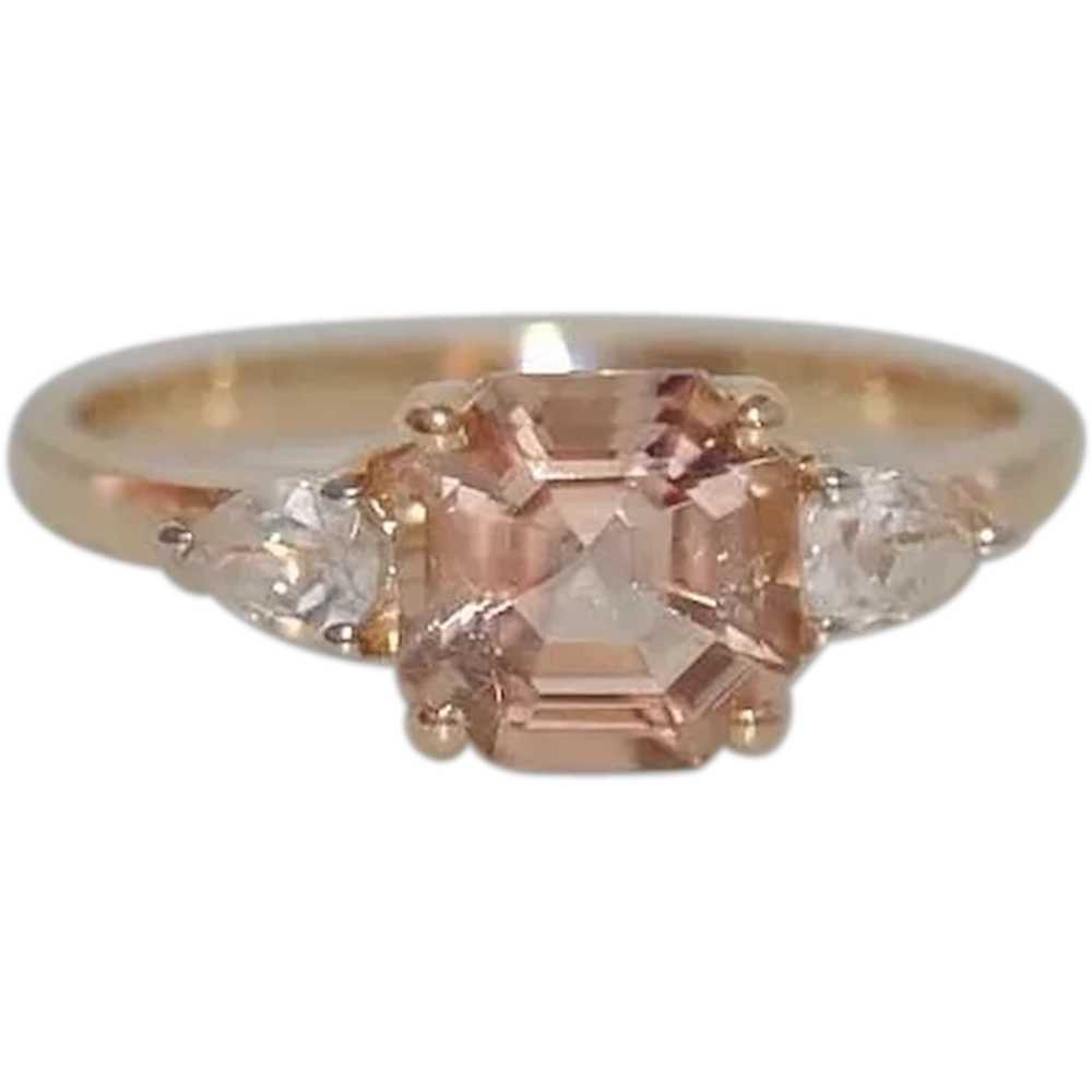 Asscher Cut Morganite Engagement Ring 1.85tcw - image 1
