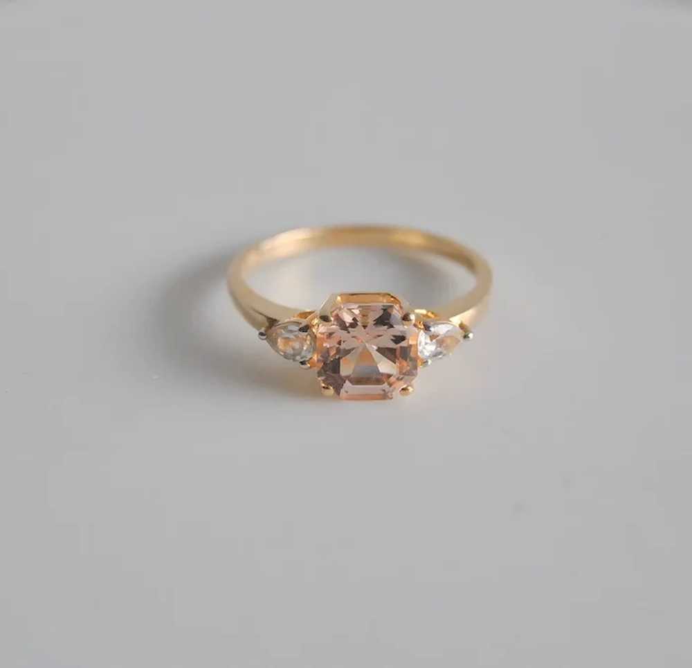 Asscher Cut Morganite Engagement Ring 1.85tcw - image 5