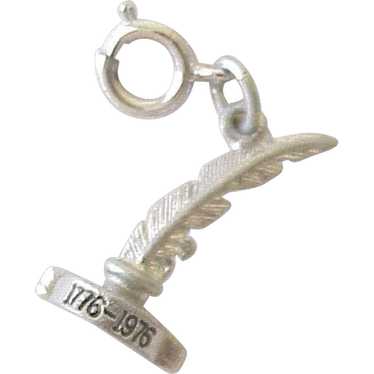 Bicentennial Quill Charm Three Dimensional Sterli… - image 1