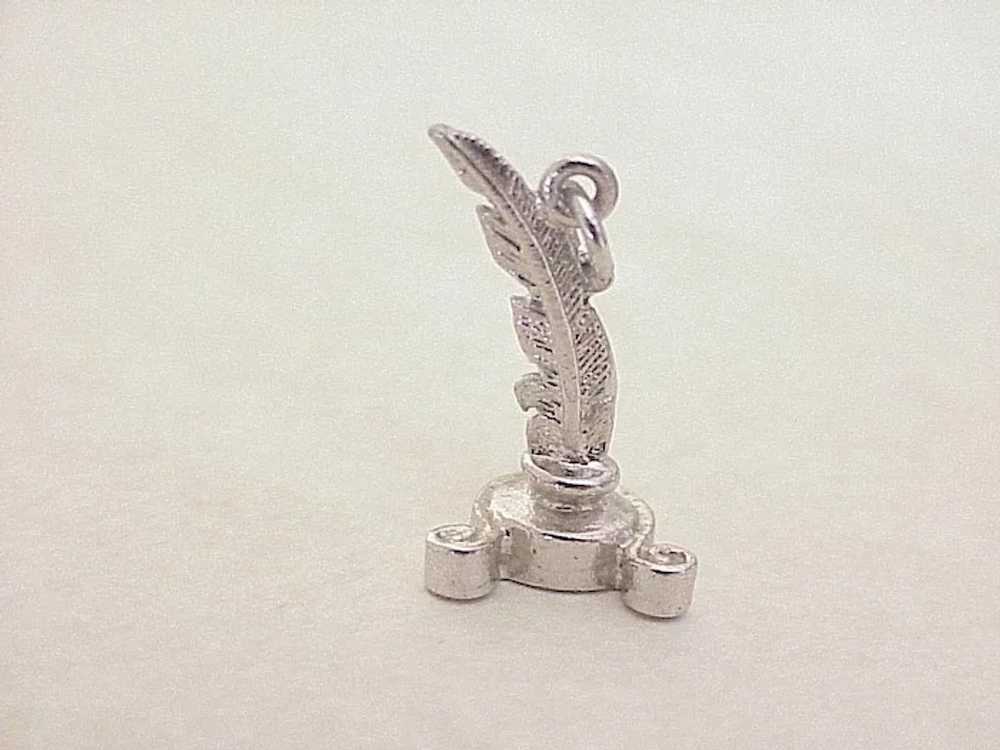 Bicentennial Quill Charm Three Dimensional Sterli… - image 2