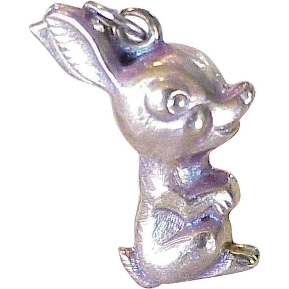 Easter Bunny Vintage Charm Frosty Lavender Enamel… - image 2