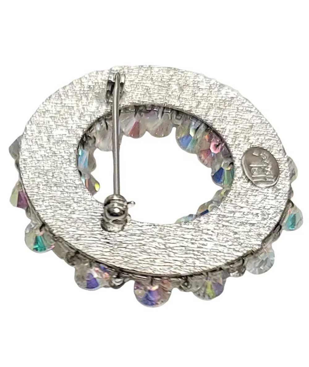 Hobe AB Crystal Rhinestone Beads Wreath Brooch, S… - image 4