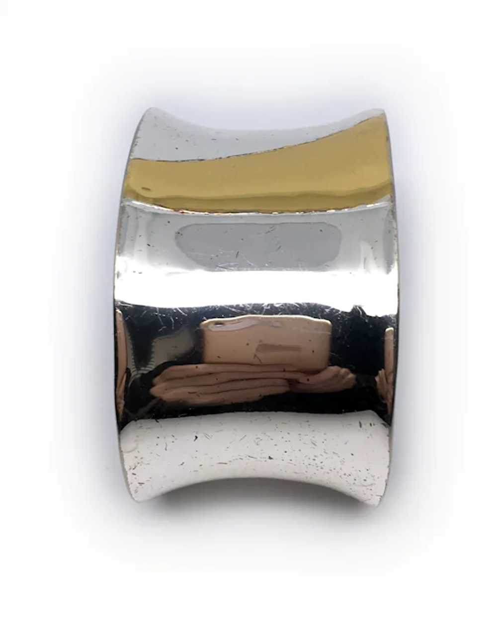 Givenchy Wide Minimalist Cuff with Chrome-Like Fi… - image 10