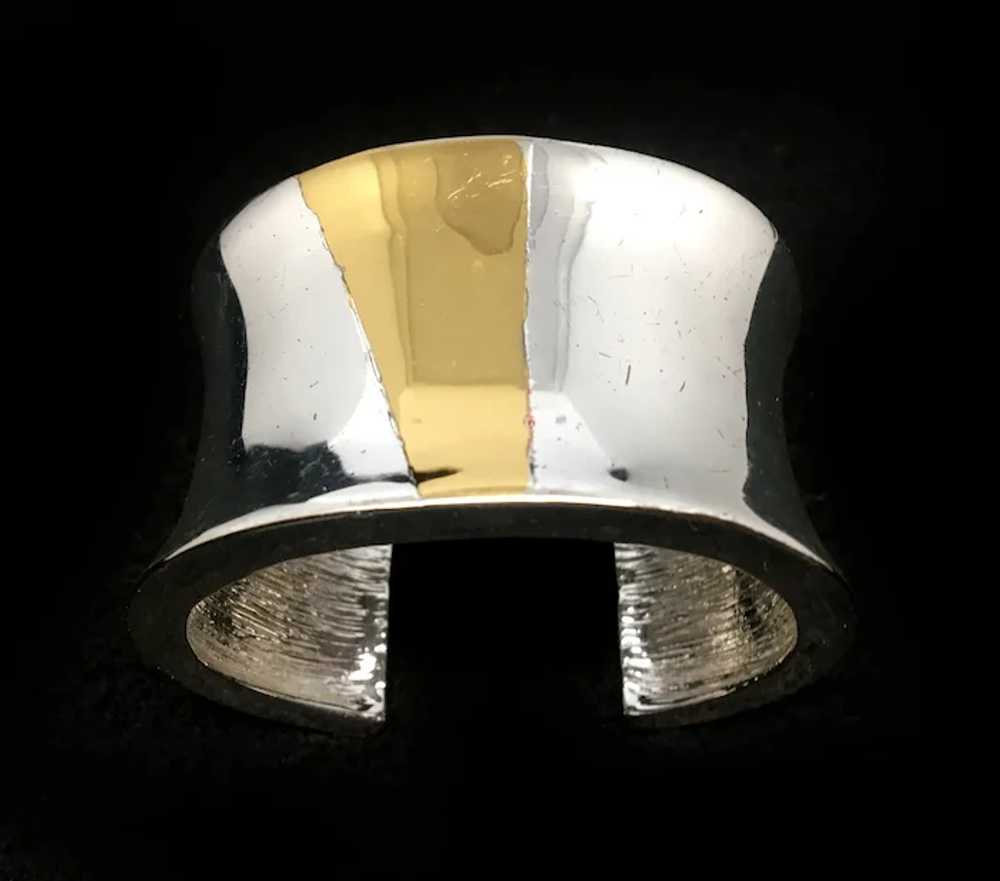 Givenchy Wide Minimalist Cuff with Chrome-Like Fi… - image 2