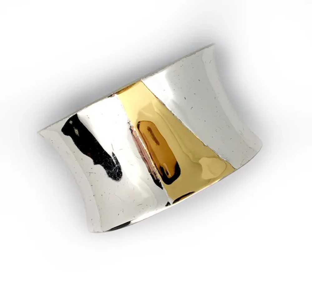 Givenchy Wide Minimalist Cuff with Chrome-Like Fi… - image 4