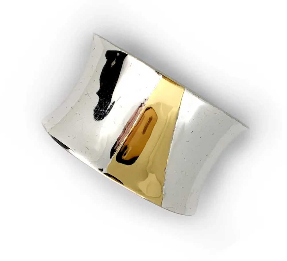 Givenchy Wide Minimalist Cuff with Chrome-Like Fi… - image 5