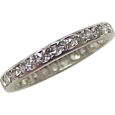 Platinum & Diamond Eternity Band 1.16 ctw Size 6 - image 1