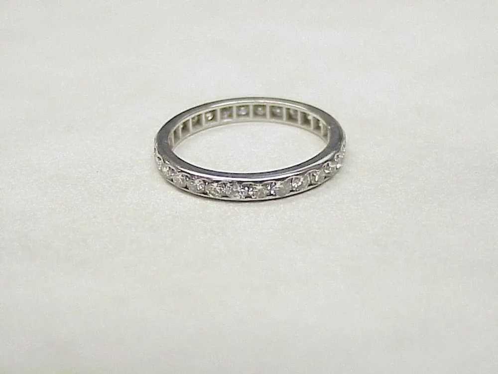 Platinum & Diamond Eternity Band 1.16 ctw Size 6 - image 4