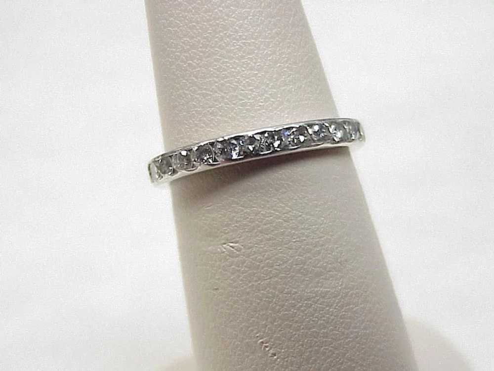 Platinum & Diamond Eternity Band 1.16 ctw Size 6 - image 6