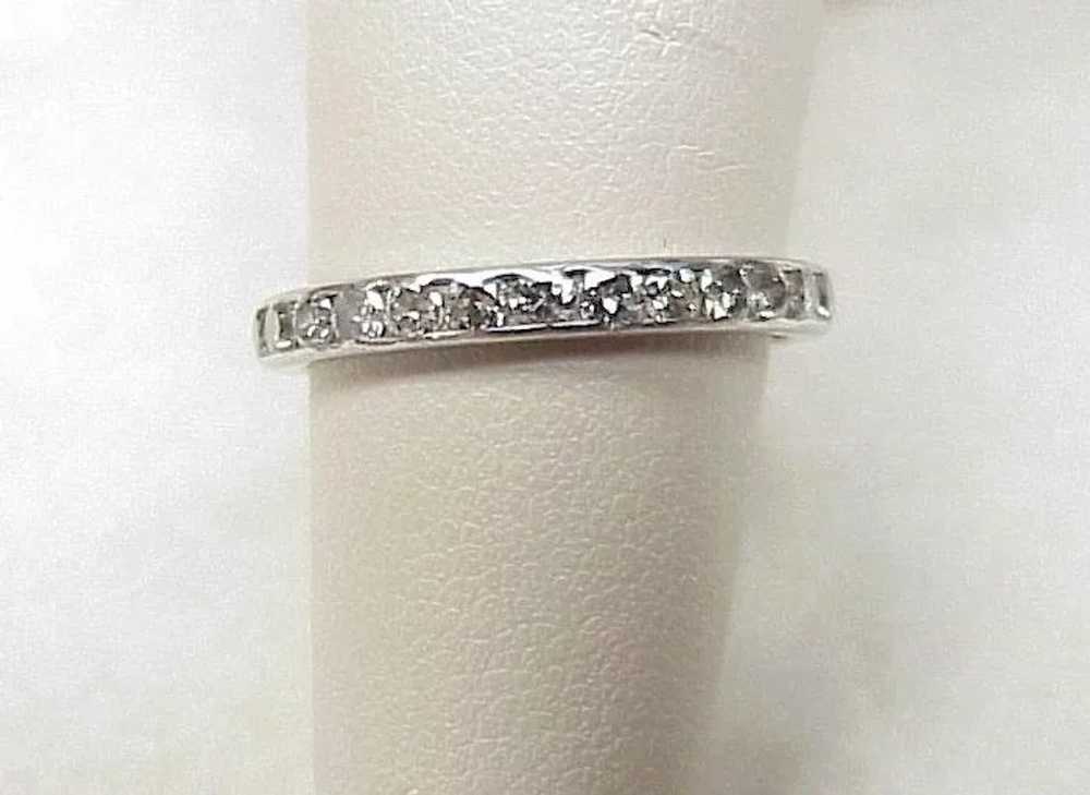 Platinum & Diamond Eternity Band 1.16 ctw Size 6 - image 7