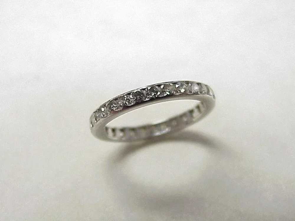 Platinum & Diamond Eternity Band 1.16 ctw Size 6 - image 8