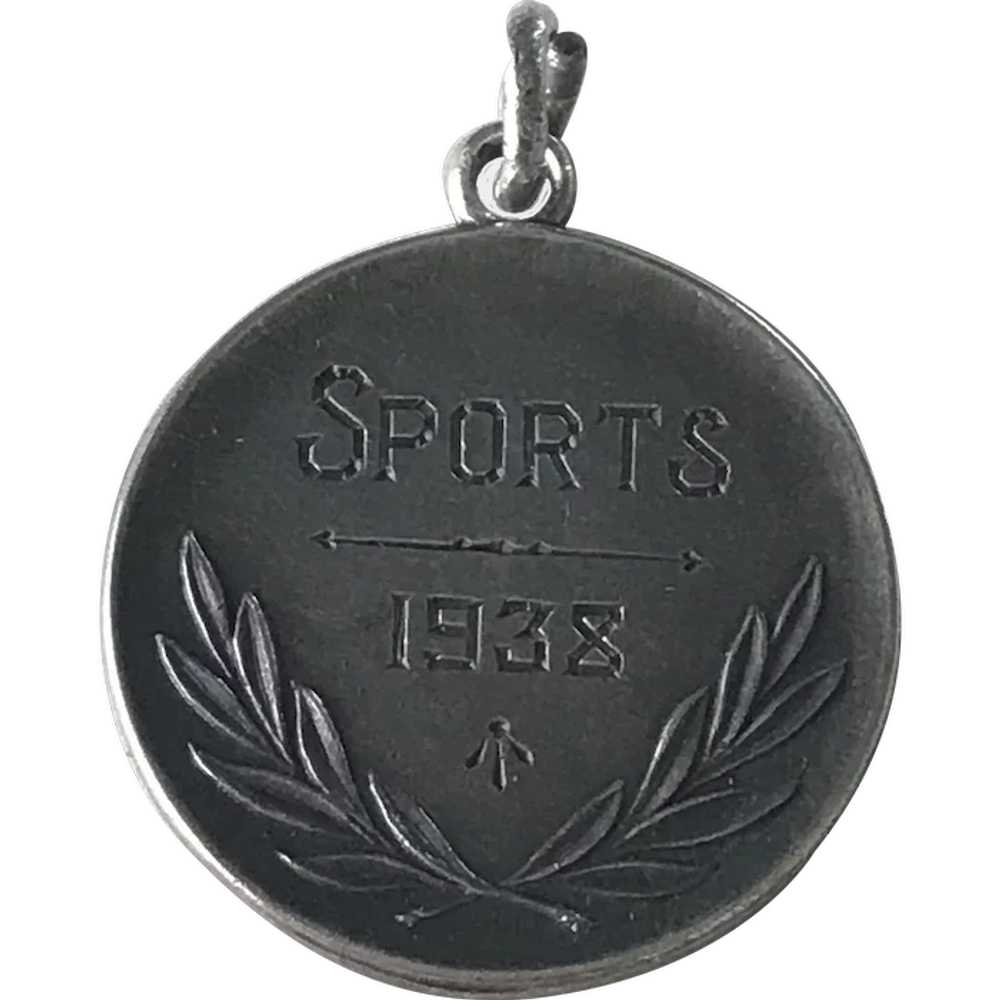 Sports Medal 1938 Sterling Silver by Birks - image 1