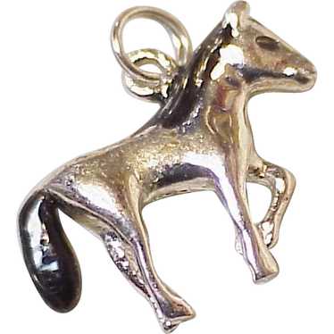 Equestrian HORSE Vintage Charm Sterling Silver Th… - image 1