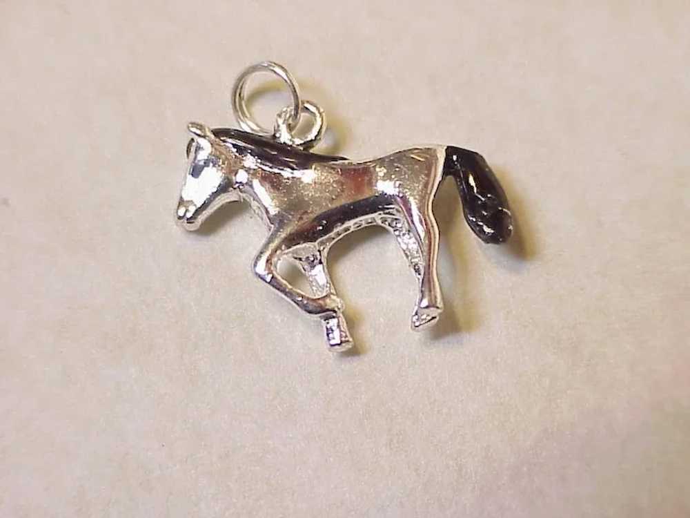 Equestrian HORSE Vintage Charm Sterling Silver Th… - image 2