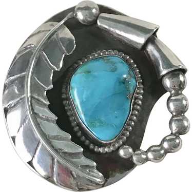 Native American Crafted Pendant Sterling Silver &… - image 1