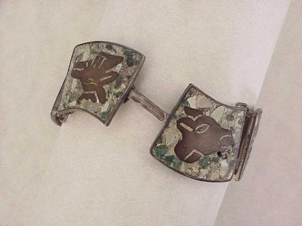 Vintage Mexico Zodiac Parure Sterling Silver & Co… - image 6