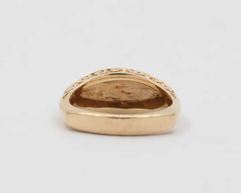Black Opal Doublet Evil Eye Style 14K Gold Ring, … - image 5