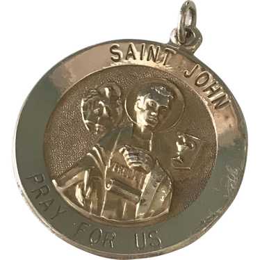 Saint John Medal Medalion 14K Gold