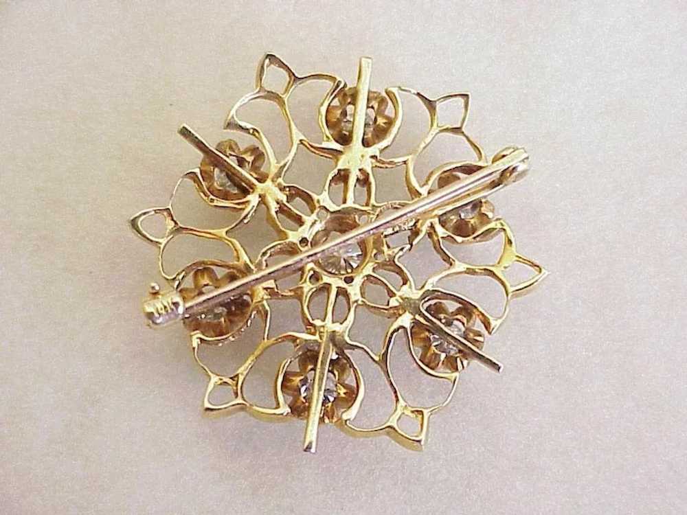 Victorian Revival Diamond Brooch  1.05 Carat Tota… - image 2
