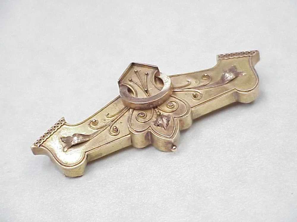 Grand Victorian Era 10K Gold Brooch - image 2