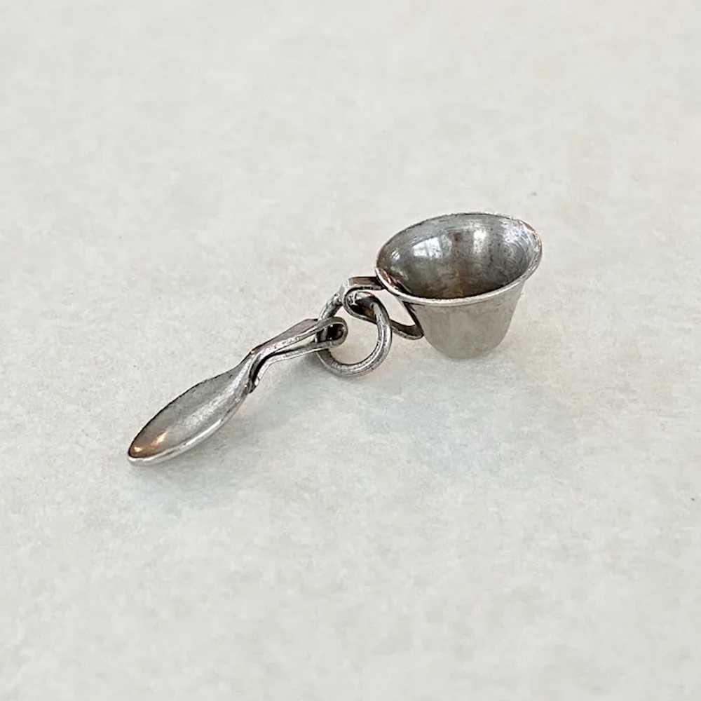 Teacup & Spoon Vintage Charms Sterling Silver Thr… - image 2