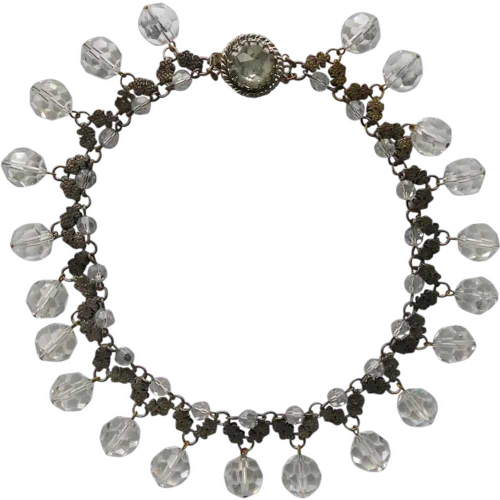 Francoise Montague Crystal Bead and Metal Collar - image 1