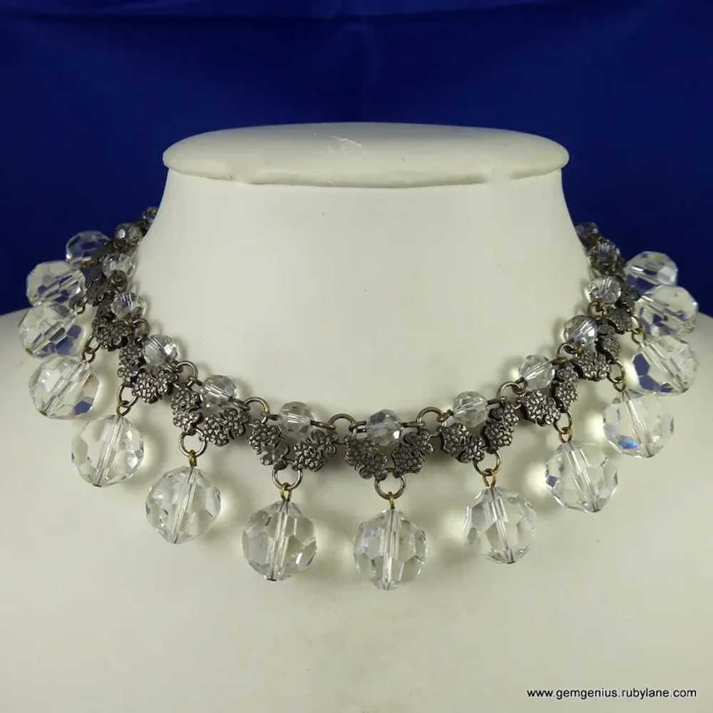 Francoise Montague Crystal Bead and Metal Collar - image 2