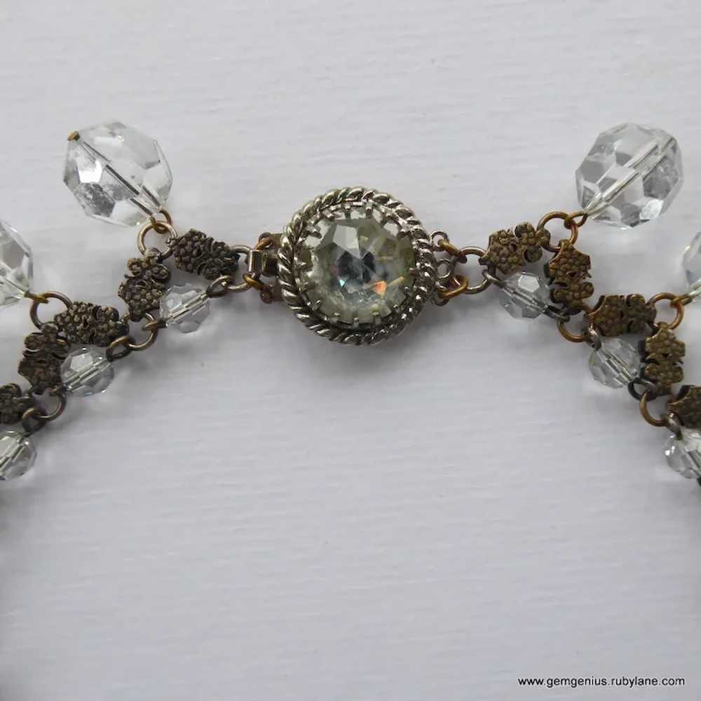Francoise Montague Crystal Bead and Metal Collar - image 3
