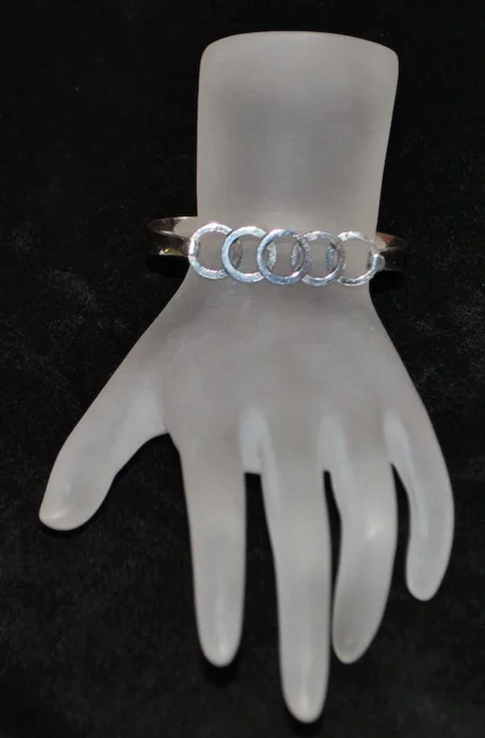 Modernist Erik Granit Olympic Rings Bracelet - 19… - image 2