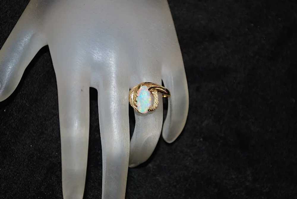 14K Fire Opal ring - image 2
