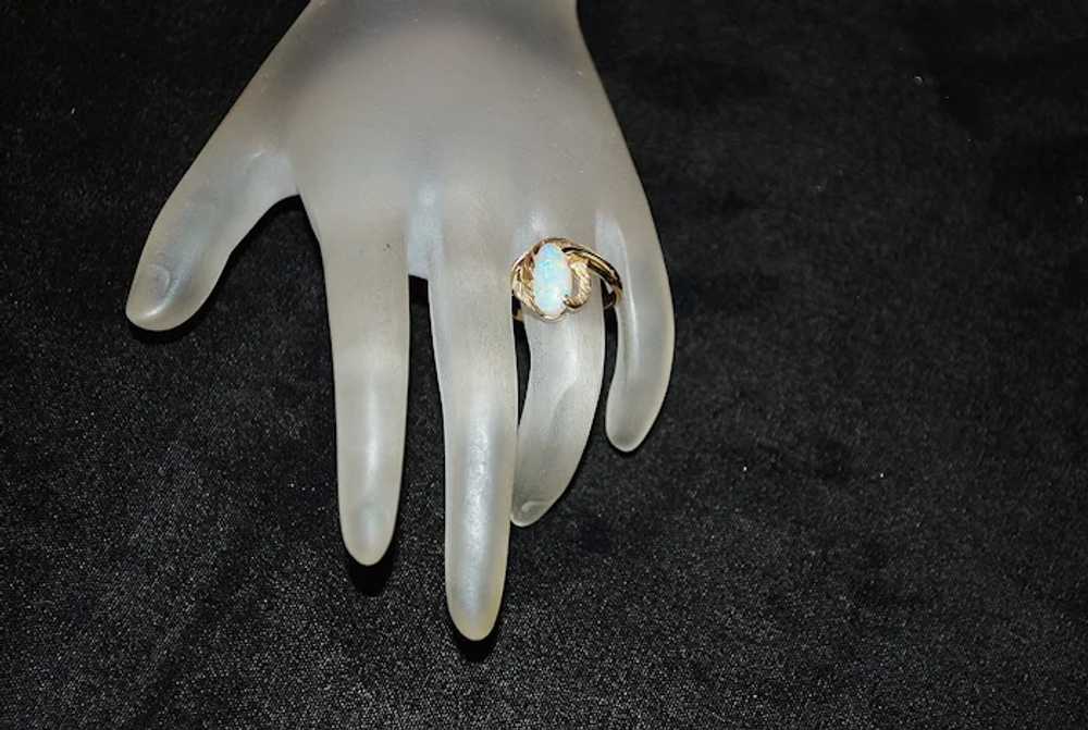 14K Fire Opal ring - image 3