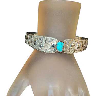 Stieff Sterling Silver Turquoise Rose Bracelet