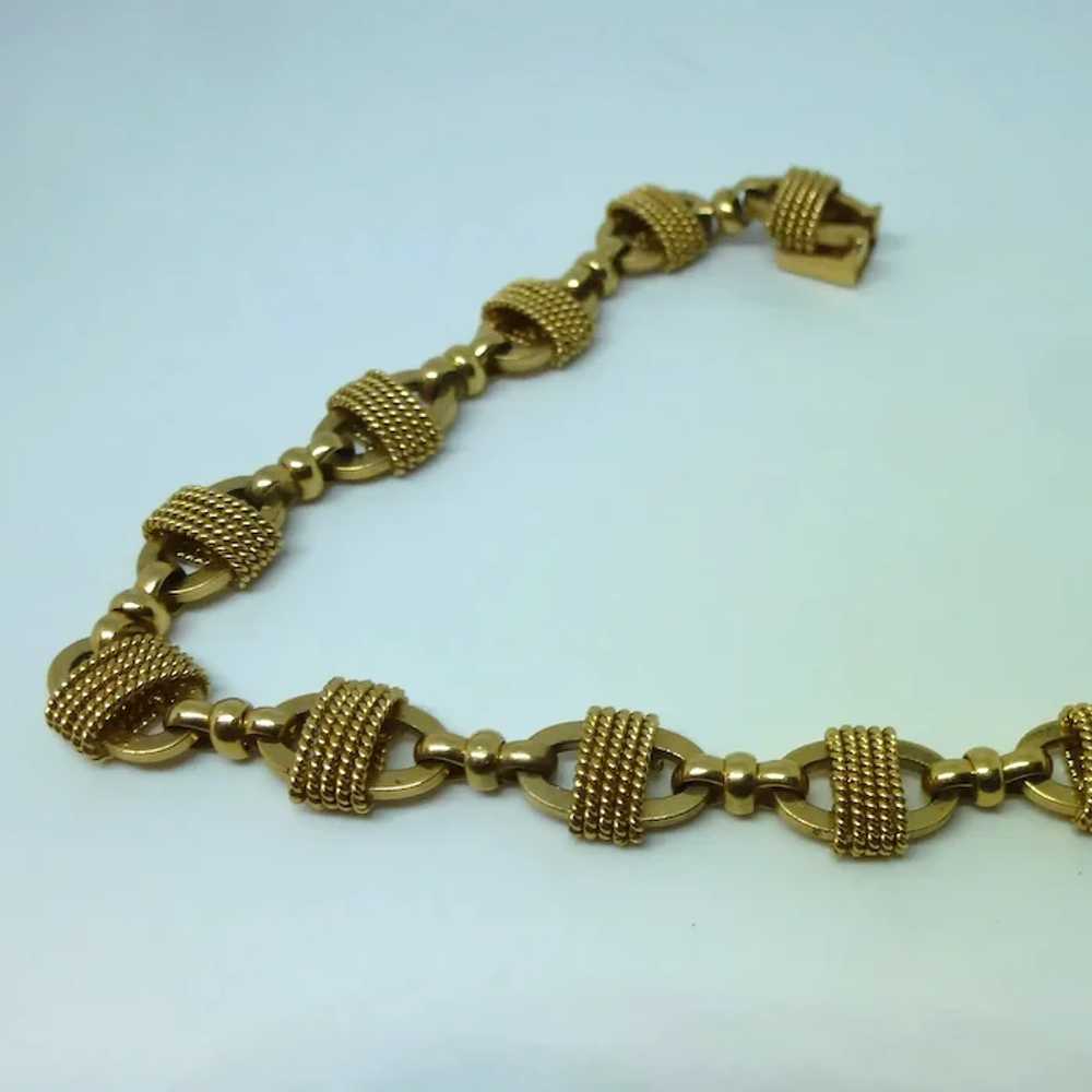 14K YG Oval Link 1940's Bracelet 18 gr.  6 1/2" - image 3