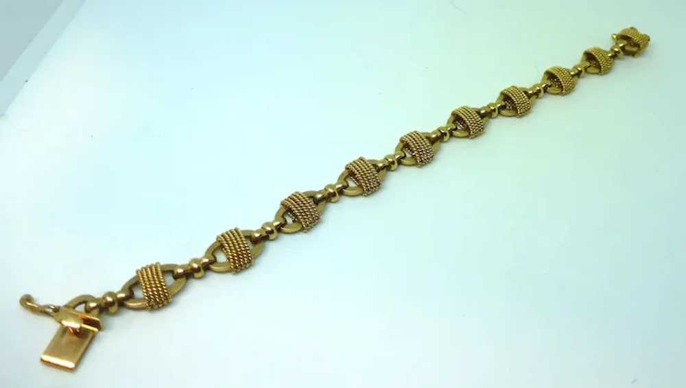 14K YG Oval Link 1940's Bracelet 18 gr.  6 1/2" - image 5
