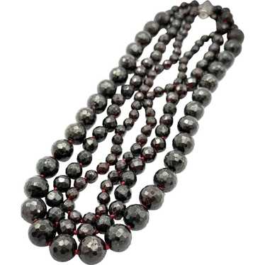 Ladies Victorian garnet necklace - image 1