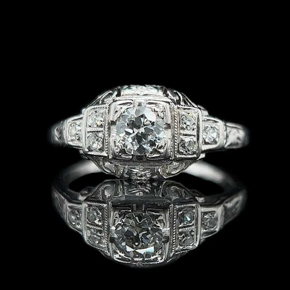 Art Deco .33ct. Diamond Antique Engagement - Fash… - image 2
