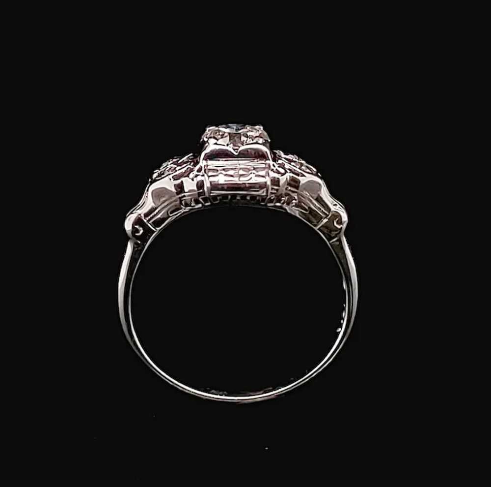 Art Deco .55ct. Diamond Antique Engagement - Fash… - image 5