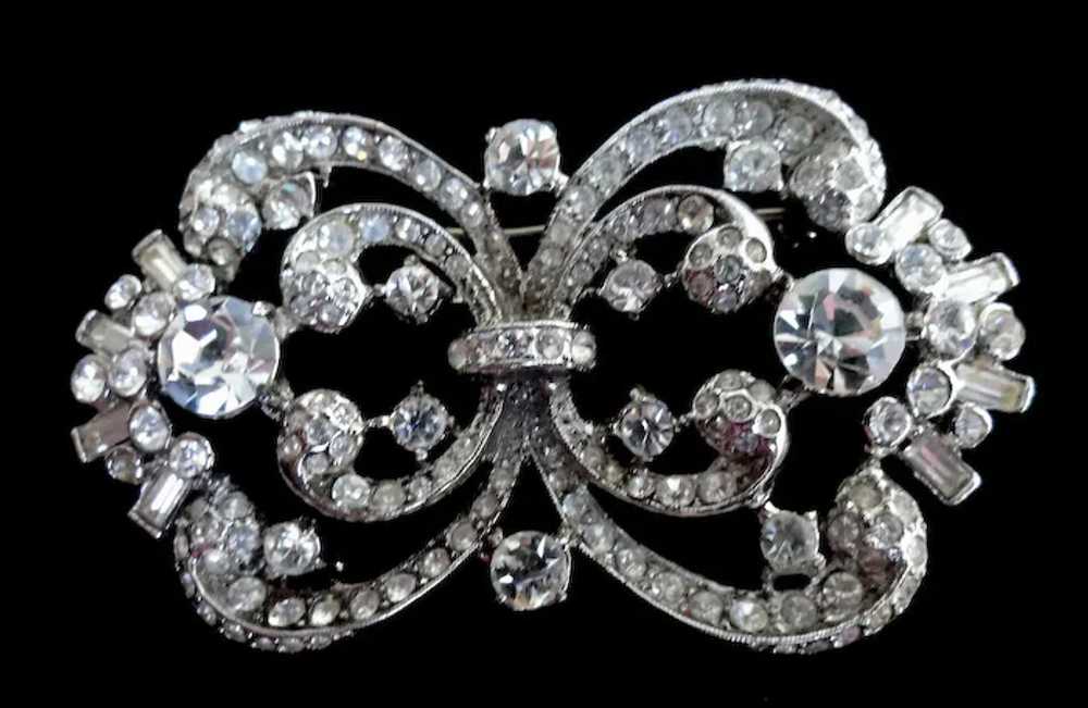 Coro Craft Sterling Brooch! Huge Sparkling Mirror… - image 5