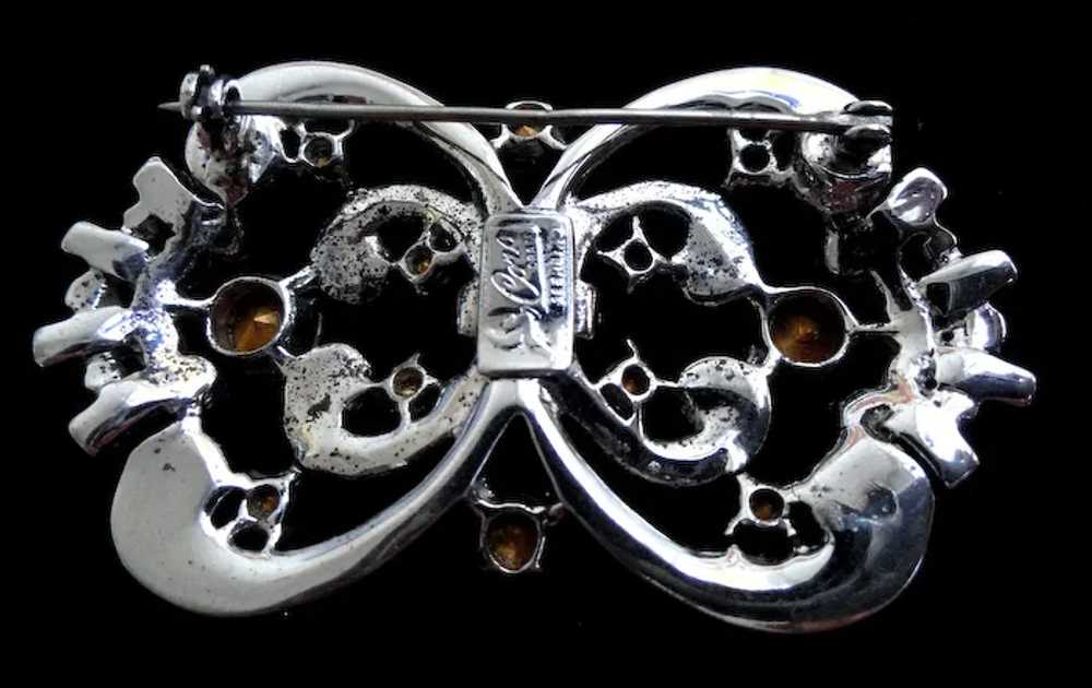 Coro Craft Sterling Brooch! Huge Sparkling Mirror… - image 6