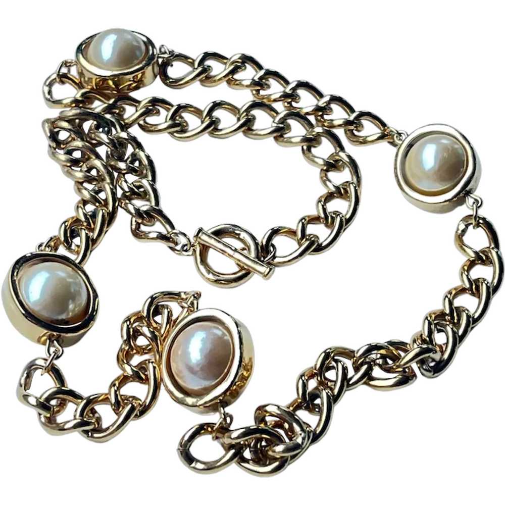 large-heavy-chunky-gold-link-chain-with-faux-pearls-gem