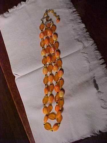 Unusual Orange Necklace