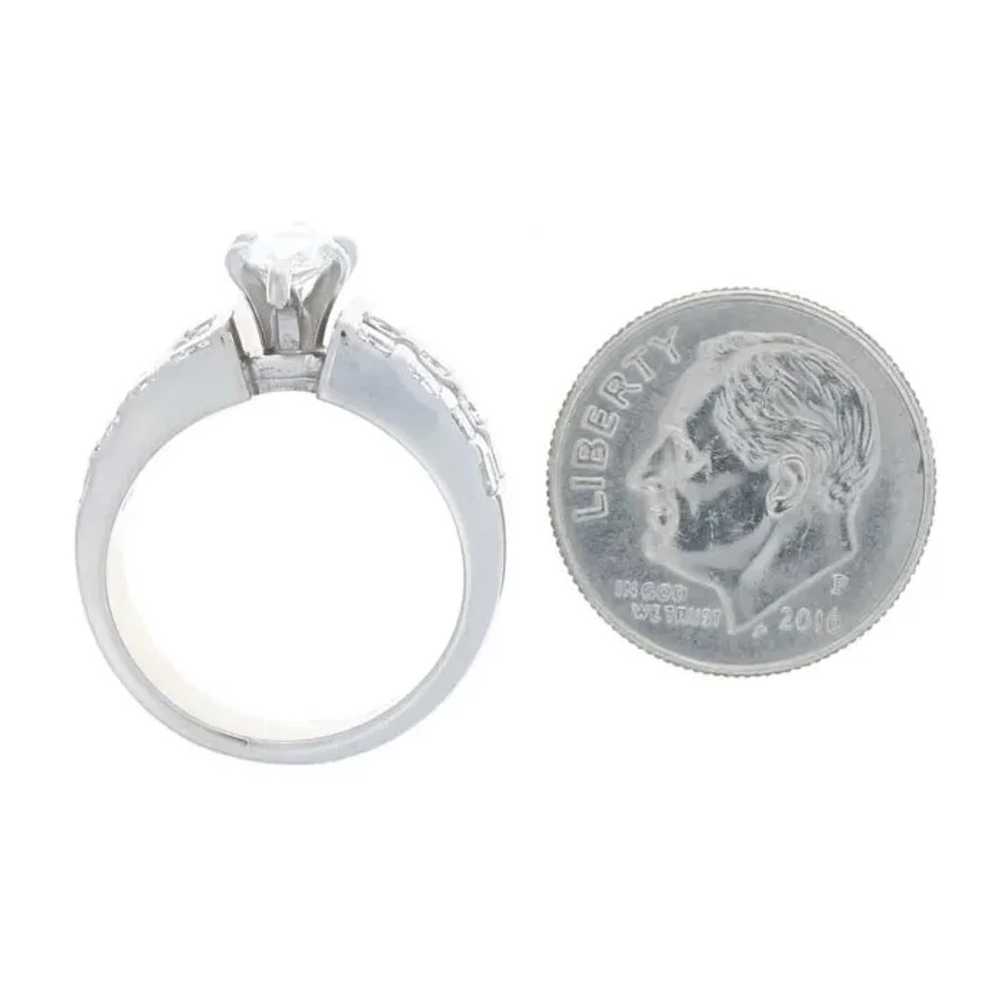 White Gold Diamond Ring - 18k Marquise Cut 2.86ct… - image 5