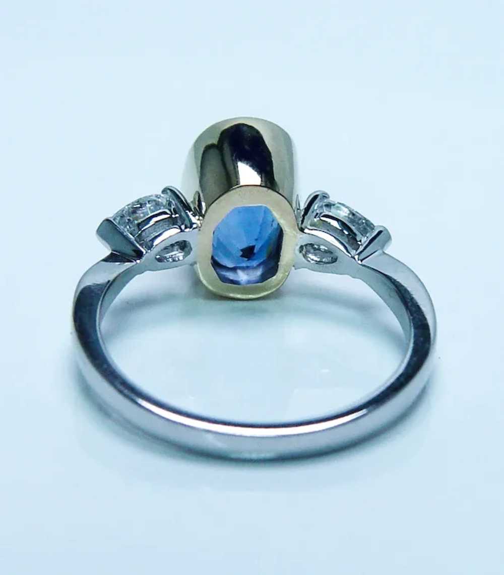 Natural Unheated GIA 3.66ct Sapphire Pear Diamond… - image 7